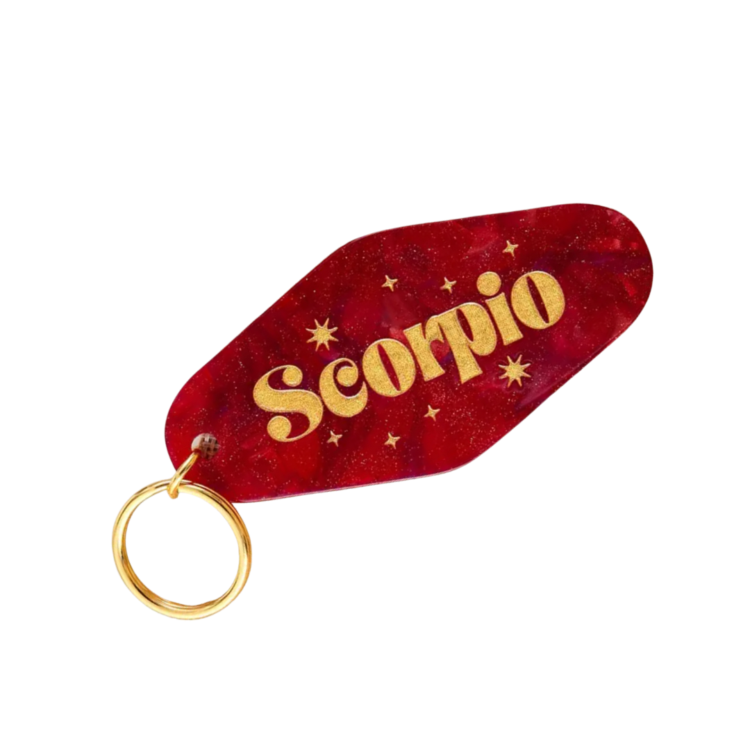 Scorpio Motel-Style Acrylic Keychain