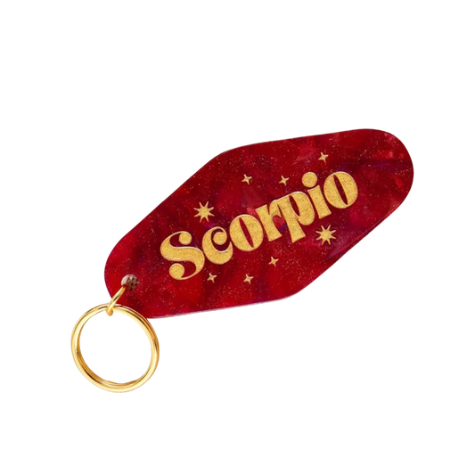 Scorpio Motel-Style Acrylic Keychain