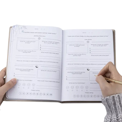 Self Care Journal with Daily Prompts and Questions | Beige (A5)