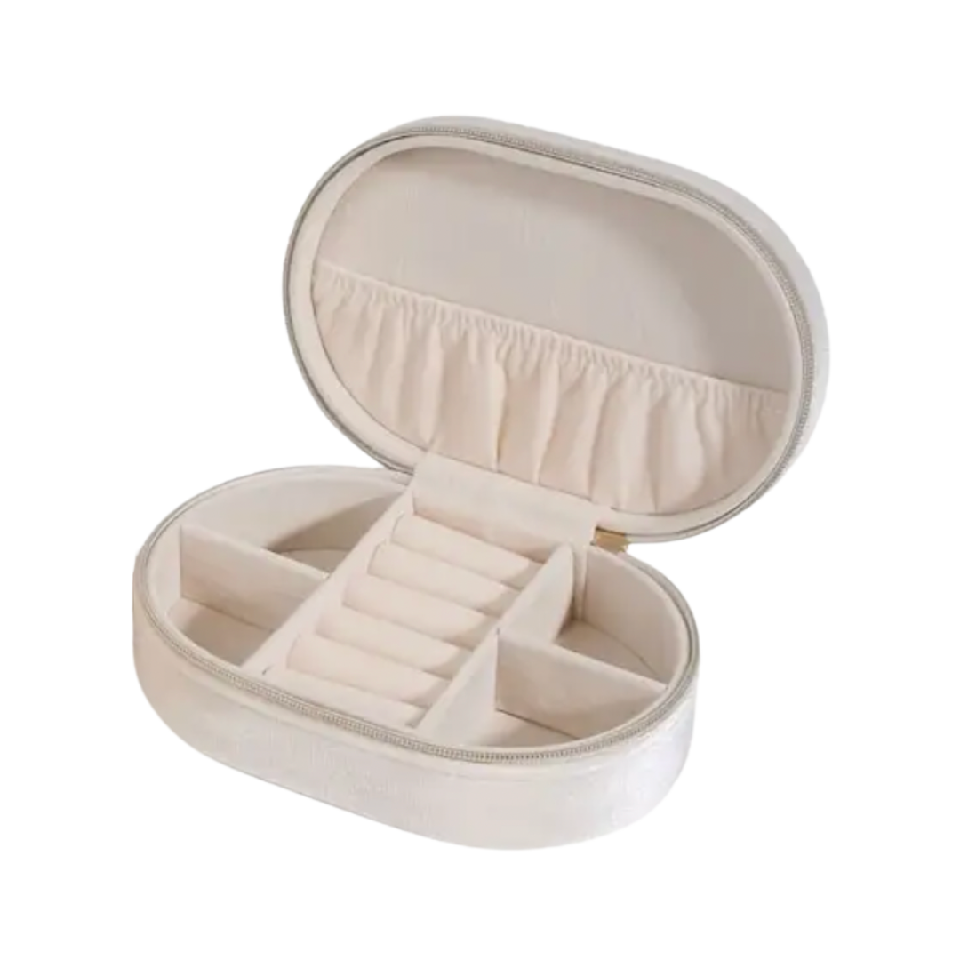 Velvet Jewelry Box | Beige